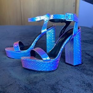 Iridescent Chunky Heels
